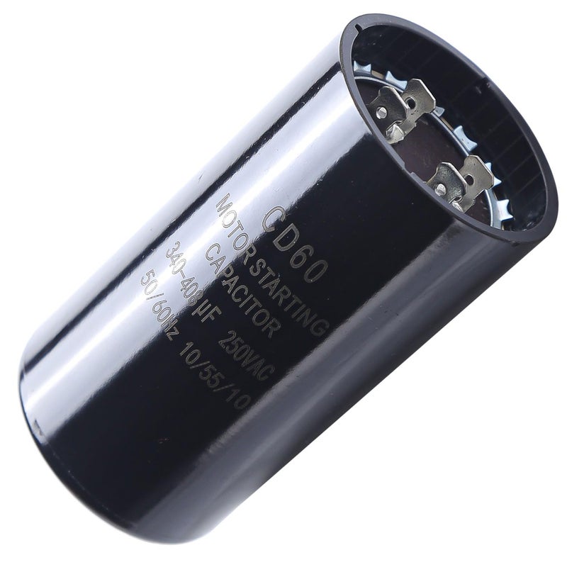 Seentech 340-408 uf/MFD 220-250 VAC ±20% CD60 Round Motor Start Capacitor 50/60 Hz AC Electric Motor Universal Fit for AC Motor Run or Fan Start and Cool or Heat Pump Air Conditioner - Image 1